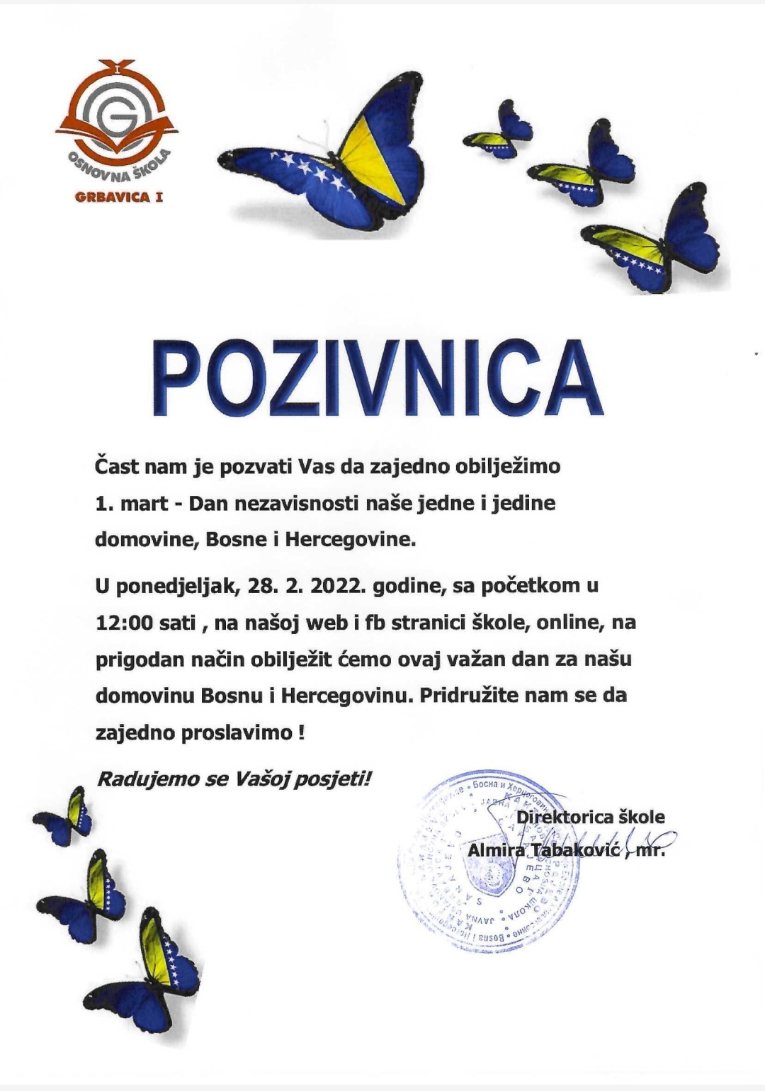 Read more about the article POZIVNICA
